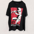NARUTO　ナルト　はたけカカシ　半袖プリントTシャツ　アニメT　黒　ブラック　XLサイズ