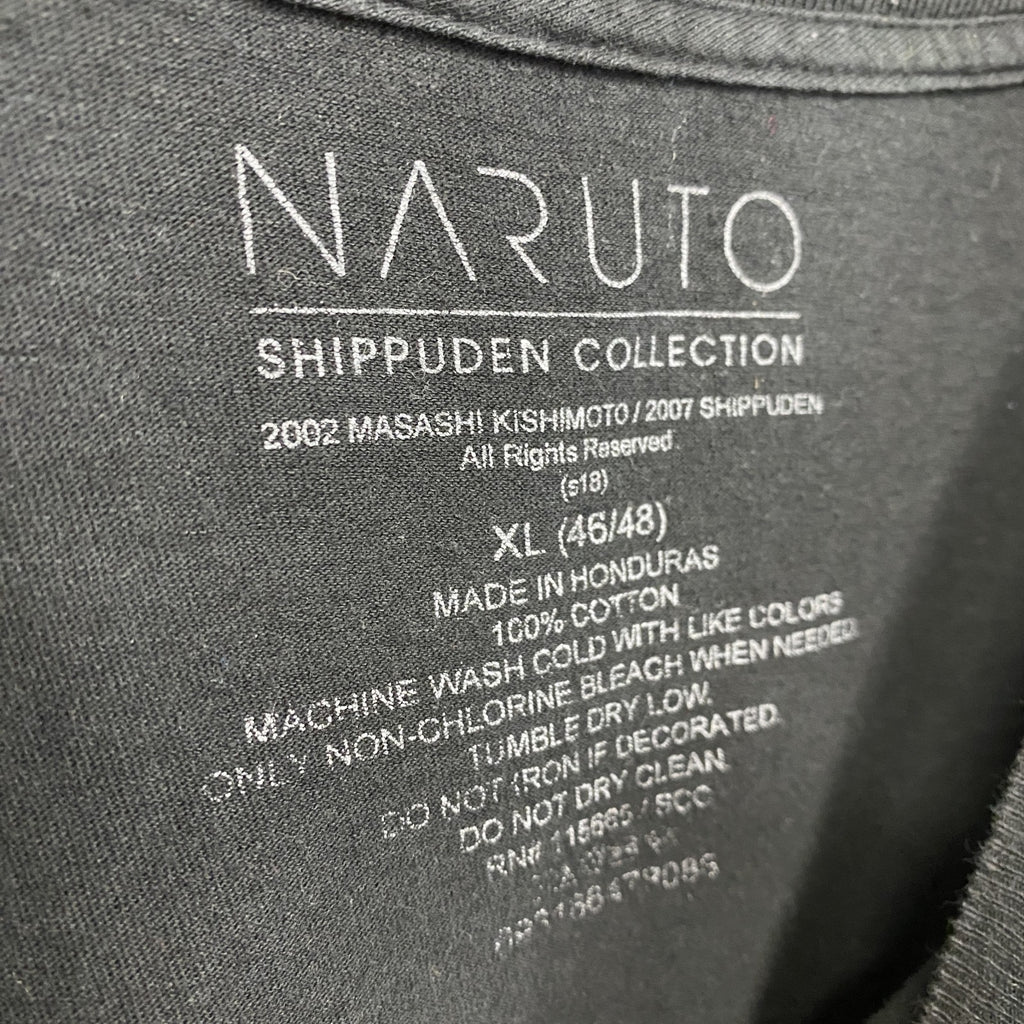 NARUTO　ナルト　はたけカカシ　半袖プリントTシャツ　アニメT　黒　ブラック　XLサイズ