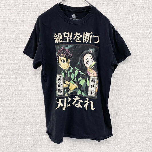 DEMON SLAYER　鬼滅の刃　半袖プリントTシャツ　アニメT　黒　ブラック　Mサイズ