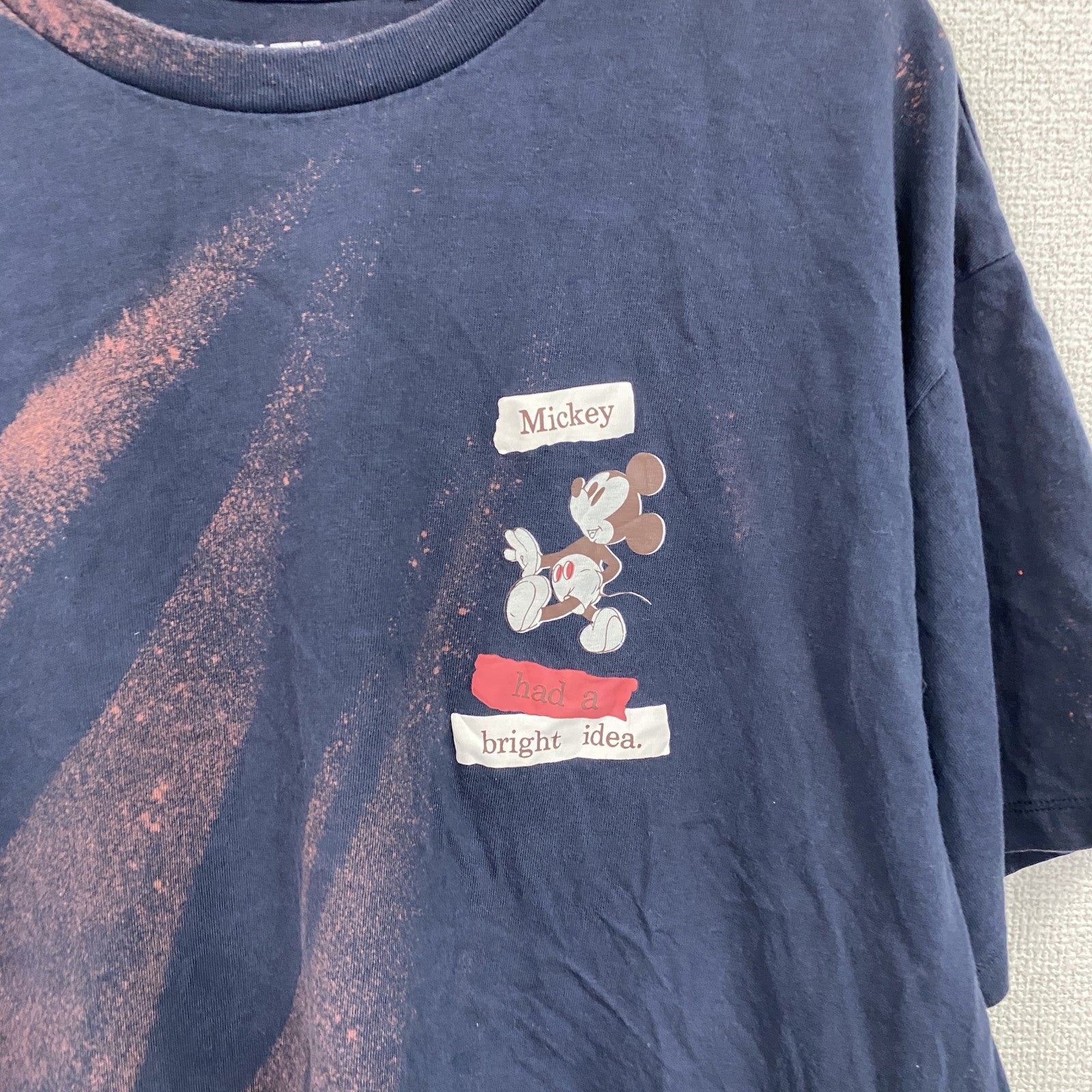 UNIQLO　ユニクロ　Mickey Mouse　ミッキーマウス　Disney　半袖キャラクターTシャツ　紺　ネイビー　Mサイズ