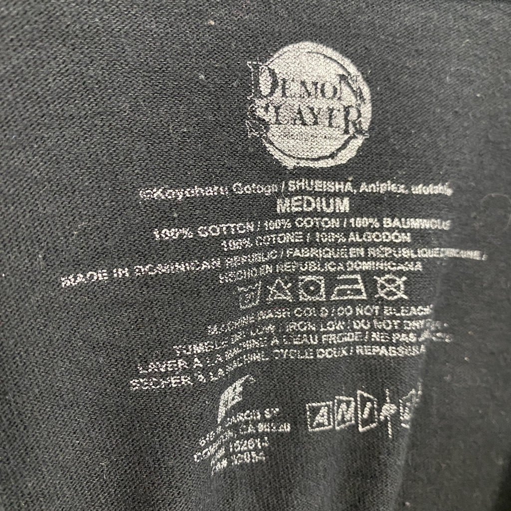 DEMON SLAYER　鬼滅の刃　半袖プリントTシャツ　アニメT　黒　ブラック　Mサイズ