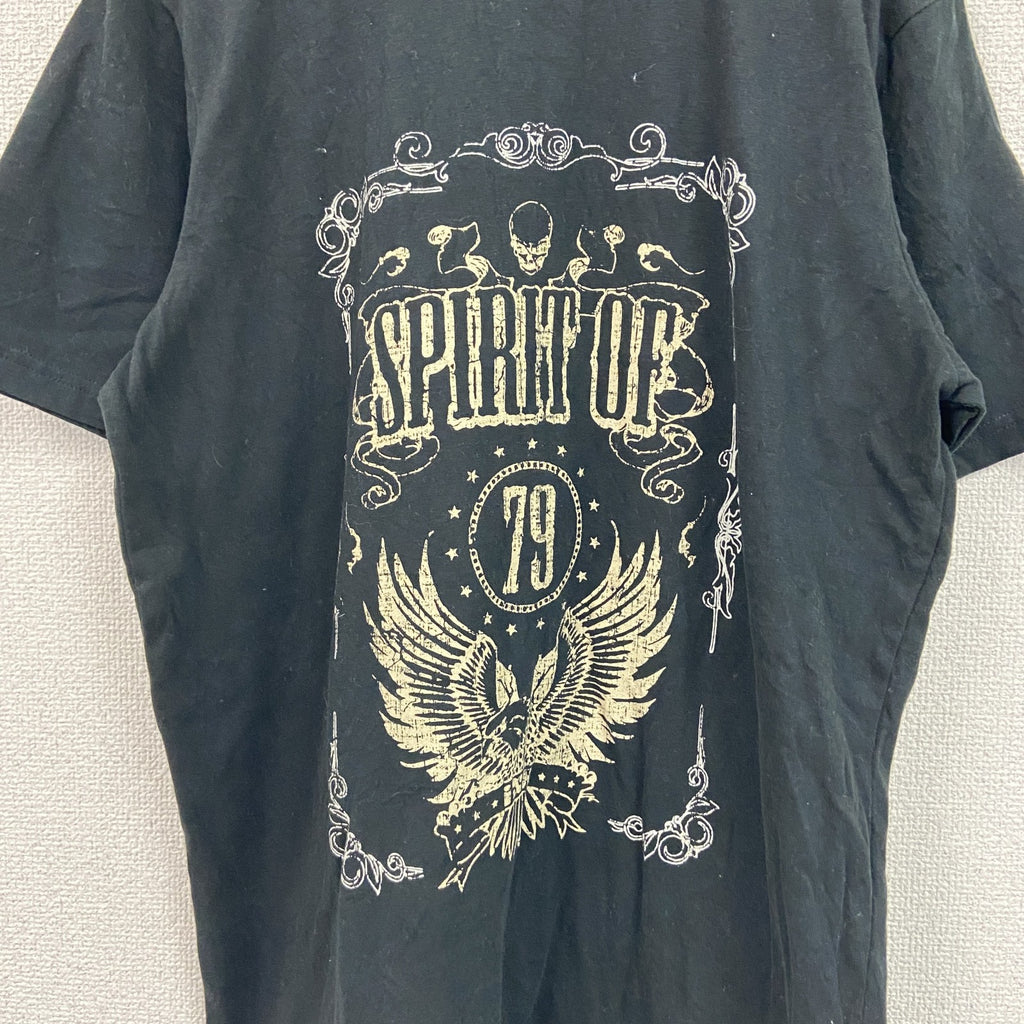 IXS　イクシス　半袖プリントTシャツ　ドクロ　スカル　黒　ブラック　Mサイズ