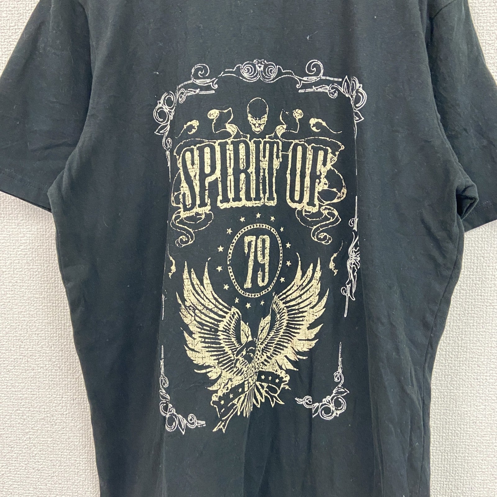 IXS　イクシス　半袖プリントTシャツ　ドクロ　スカル　黒　ブラック　Mサイズ