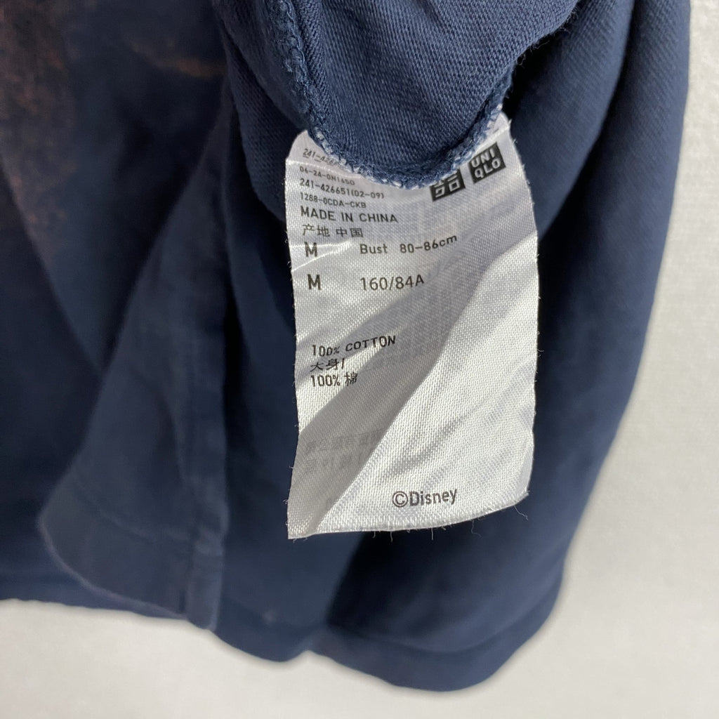 UNIQLO　ユニクロ　Mickey Mouse　ミッキーマウス　Disney　半袖キャラクターTシャツ　紺　ネイビー　Mサイズ