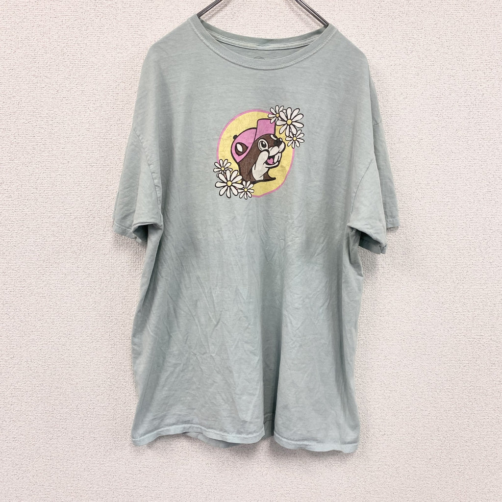 BUC-EES　バッキーズ　半袖プリントTシャツ　企業T　ミントグリーン　XLサイズ