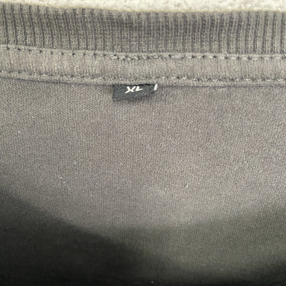 古着 used　ノーブランド　半袖プリントTシャツ　クルーネック　太陽　メキシコ　レトロデザイン　灰色　グレー　XLサイズ