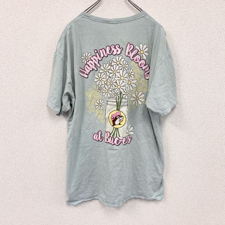 BUC-EES　バッキーズ　半袖プリントTシャツ　企業T　ミントグリーン　XLサイズ