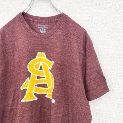 古着　used　champion　チャンピオン　半袖プリントTシャツ　アリゾナステート・サンデビルズ　ワインレッド　赤　XLサイズ
