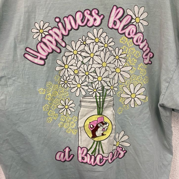 BUC-EES　バッキーズ　半袖プリントTシャツ　企業T　ミントグリーン　XLサイズ