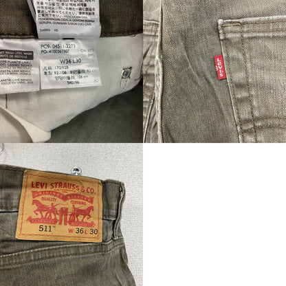 Levi’ｓ　リーバイス　511　デニムパンツ/ジーンズ　ジップフライ　茶色　ブラウン　W36サイズ