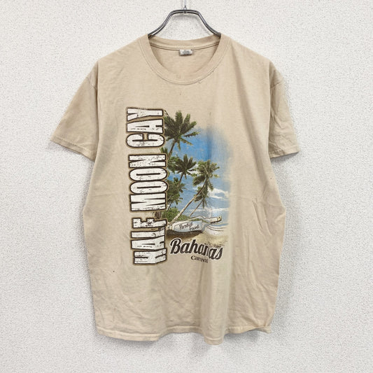 GILDAN　ギルダン　半袖プリントTシャツ　Bahamas　ベージュ　Lサイズ　