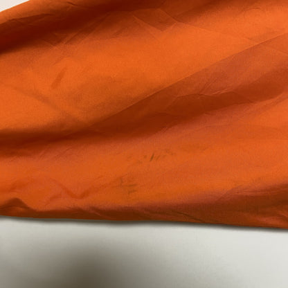 古着 used　RED OAK　長袖刺繍ナイロンプルオーバー　Ｖネック　オレンジ　レトロデザイン　ビックシルエット　XLサイズ