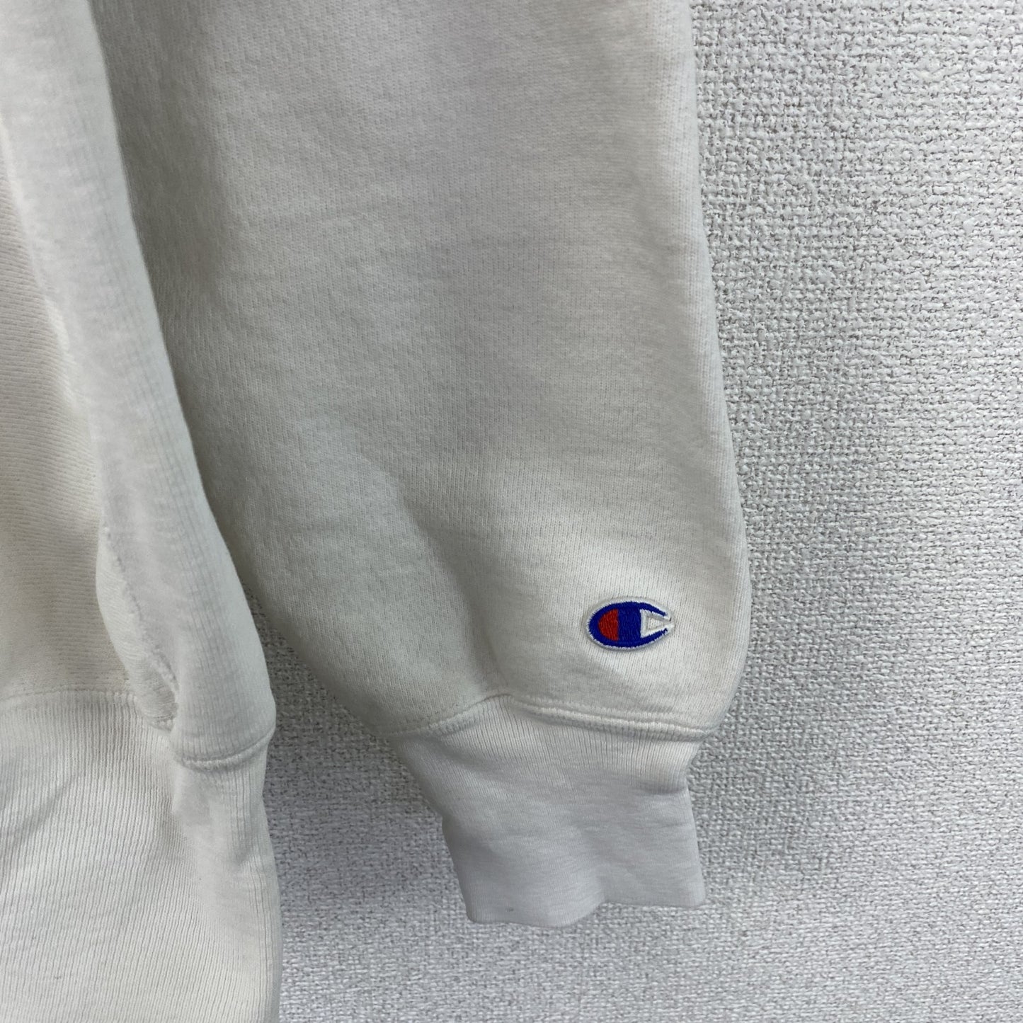 90s　Champion　チャンピオン　リバースウィーブ　スウェット/トレーナー　刺繍タグ　白　ホワイト　Lサイズ