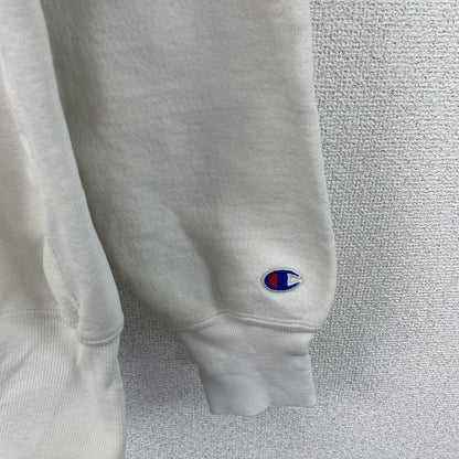 90s　Champion　チャンピオン　リバースウィーブ　スウェット/トレーナー　刺繍タグ　白　ホワイト　Lサイズ