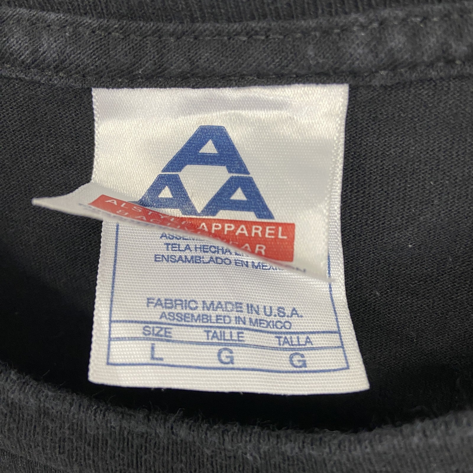 古着 used　ALSTYLE　半袖デザインプリントTシャツ　ハイビスカス　ハワイアン　00s　Y2K　黒　ブラック　Lサイズ