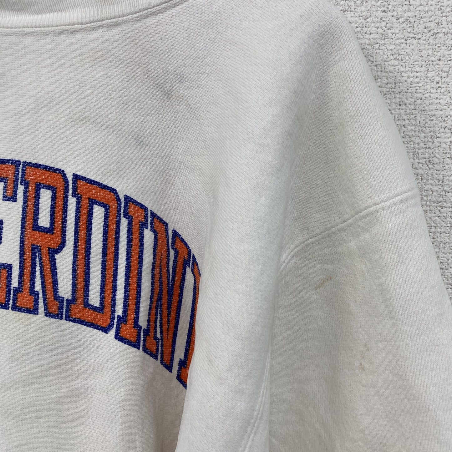 90s　Champion　チャンピオン　リバースウィーブ　スウェット/トレーナー　刺繍タグ　白　ホワイト　Lサイズ