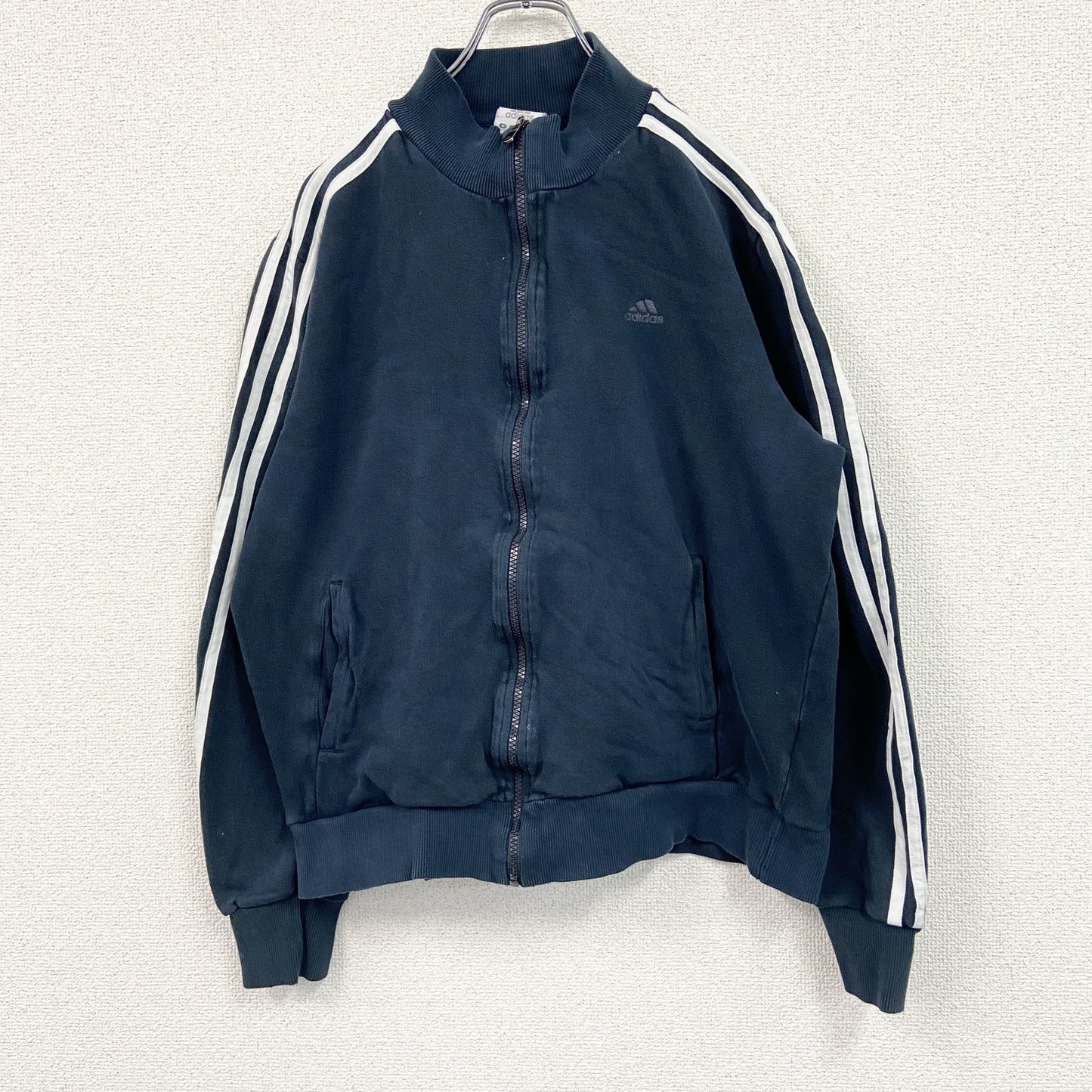 adidas　アディダス　フルジップスウェットジャケット/トレーナー　紺　ネイビー　Lサイズ