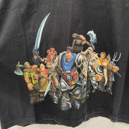 B&C　半袖ゲームプリントTシャツ　キャラクターT　DIE SIEDLER　クルーネック　黒　ブラック　XLサイズ