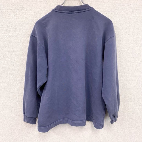 90s　NIKE　ナイキ　スウェット/トレーナー　ヴィンテージ　前V　ワッペン　紺　ネイビー　L(14-16)サイズ