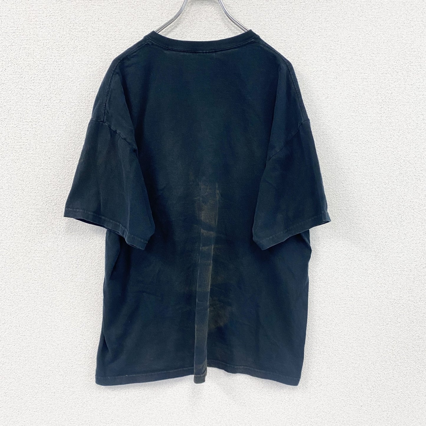 GILDAN　ギルダン　半袖プリントTシャツ　ハート　ゼブラ柄　黒　ブラック　XLサイズ