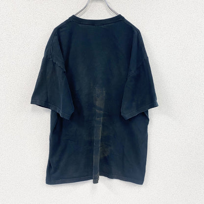 GILDAN　ギルダン　半袖プリントTシャツ　ハート　ゼブラ柄　黒　ブラック　XLサイズ