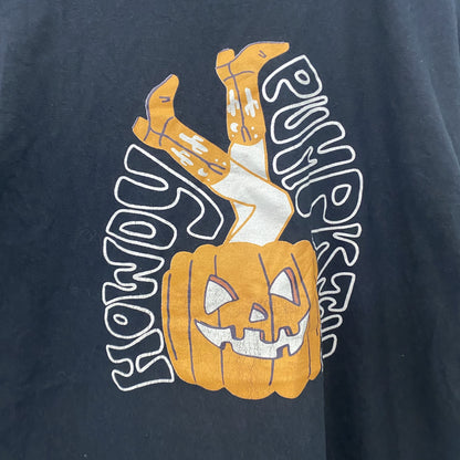 GILDAN　ギルダン　半袖プリントTシャツ　ジャック・オー・ランタン　パンプキン　ハロウィン　黒　ブラック　Mサイズ