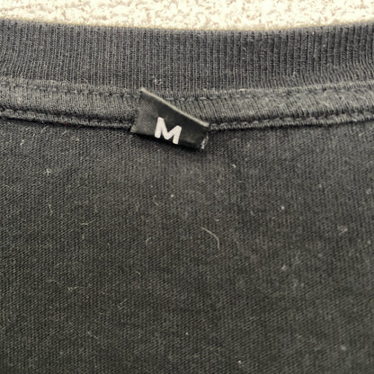 古着 used　ノーブランド　半袖ダメージプリントTシャツ　スカル　ロック系　WILD JACK　黒　クルーネック　Mサイズ