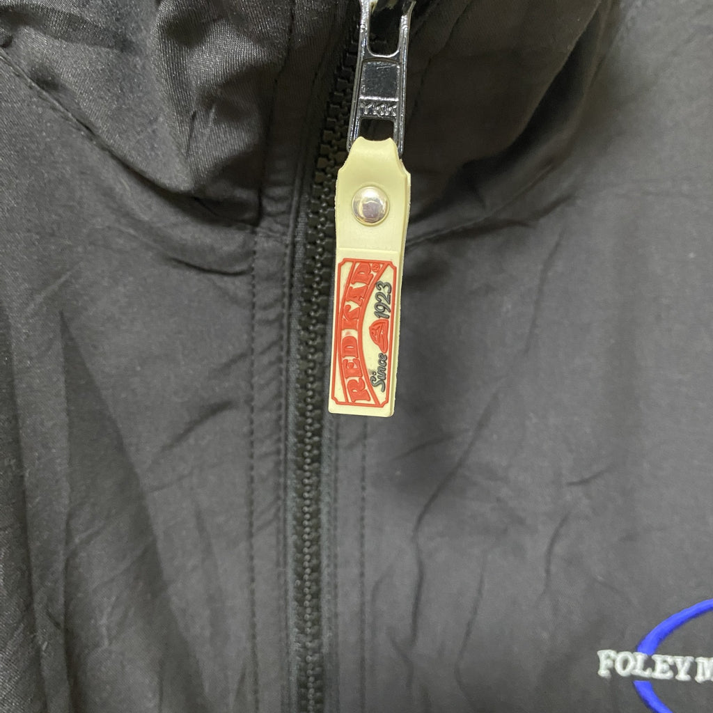 古着 used　RED KAP レッドキャップ　長袖ナイロンジャケット　ワンポイント　アウター　シンプル　黒　ブラック　Mサイズ