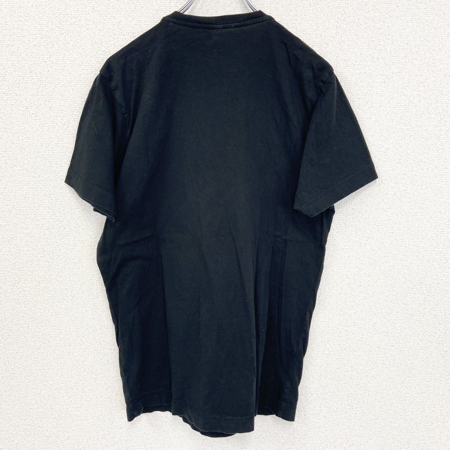 古着 used　ノーブランド　半袖ダメージプリントTシャツ　スカル　ロック系　WILD JACK　黒　クルーネック　Mサイズ
