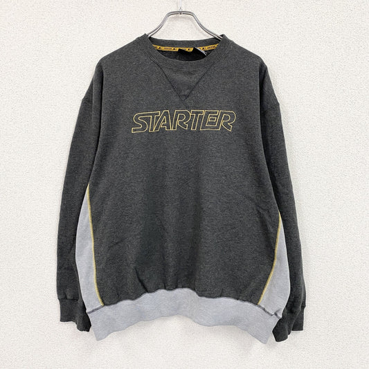 STARTER　スターター　スウェット/トレーナー　前V　灰色　グレー　Lサイズ