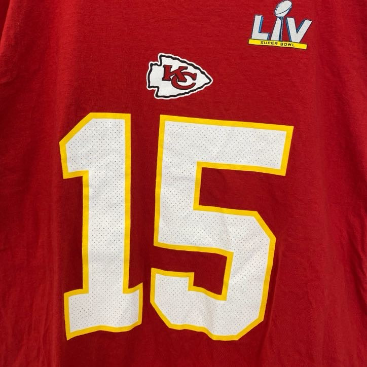古着　used　NIKE　ナイキ　半袖プリントTシャツ　NFL　パトリック・マホームズ　フットボール　赤　レッド　Lサイズ