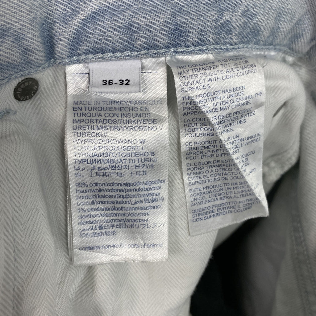 TOMMY HILFIGER　トミーヒルフィガー　デニムパンツジーンズ　ジップフライ　インディゴ　W36‐32サイズ　