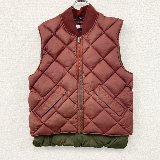 TOMMY HILFIGER　トミーヒルフィガー　キルティングベスト　ダウン80％　赤　レッド　Mサイズ