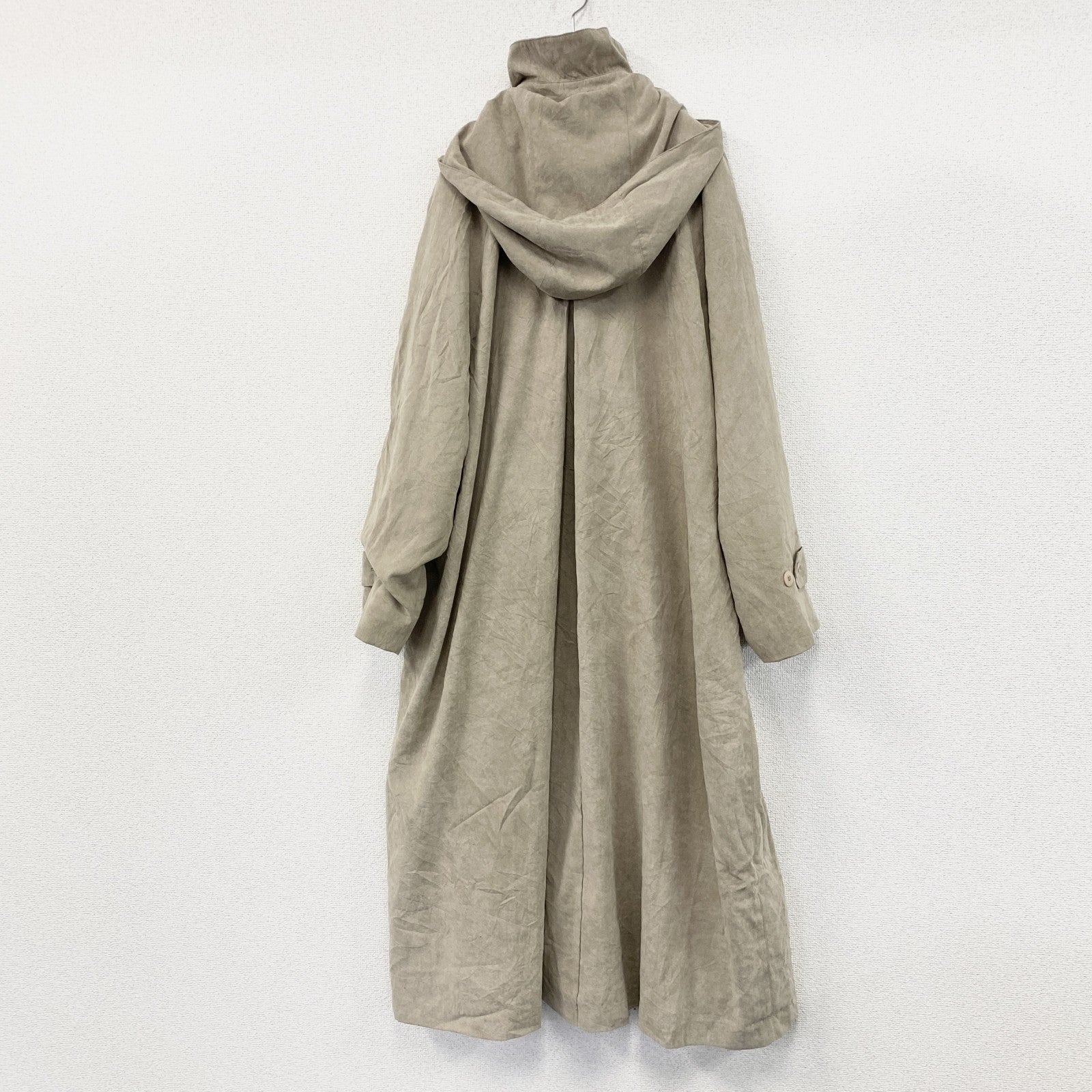 LONDON FOG　ロンドンフォグ　フーデッドコート　スウェード　比翼仕立て　ベージュ　12REGサイズ