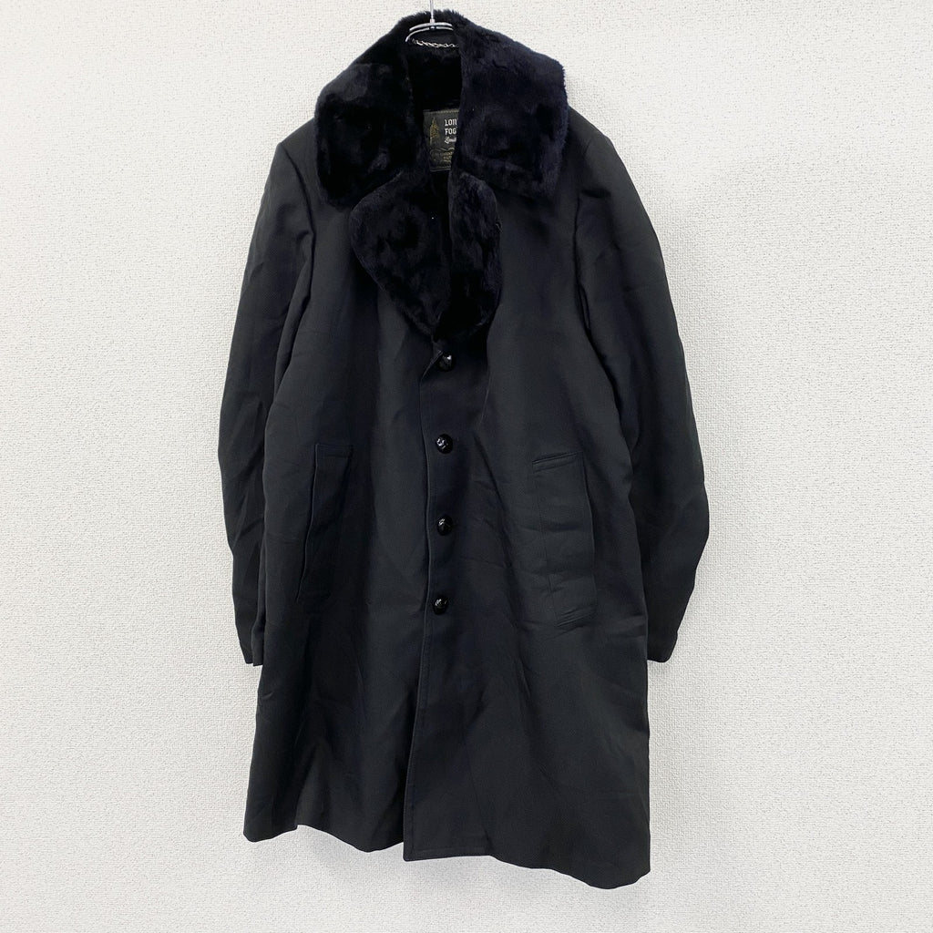 LONDON FOG　ロンドンフォグ　ファートレンチコート　ギャングコート　黒　ブラック　40FOGサイズ