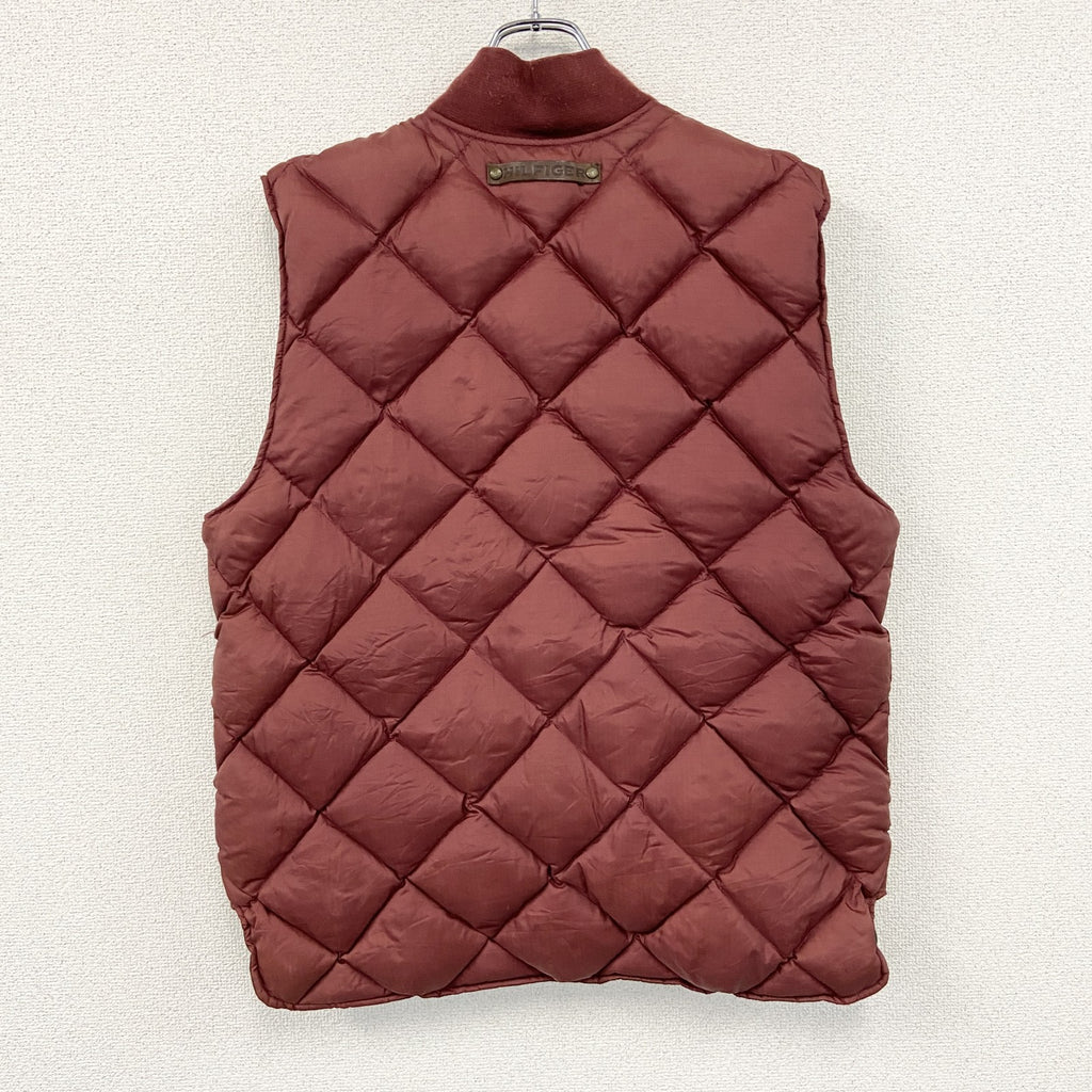 TOMMY HILFIGER　トミーヒルフィガー　キルティングベスト　ダウン80％　赤　レッド　Mサイズ