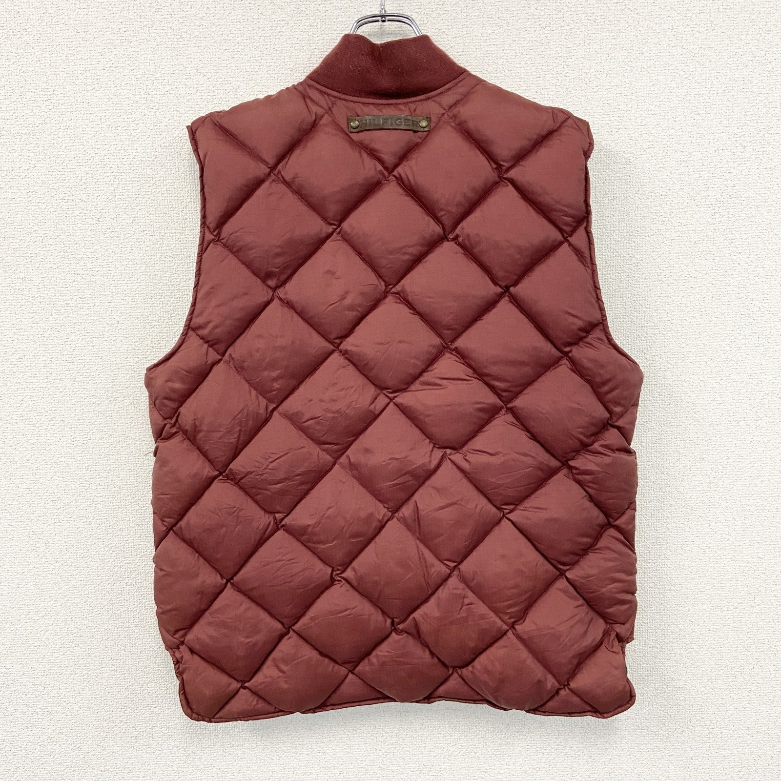 TOMMY HILFIGER　トミーヒルフィガー　キルティングベスト　ダウン80％　赤　レッド　Mサイズ