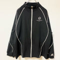 古着 used　RUSSELL ATHLETIC ラッセルアスレティック　長袖ナイロンジャケット　黒　白ライン　レトロ　Ｌサイズ