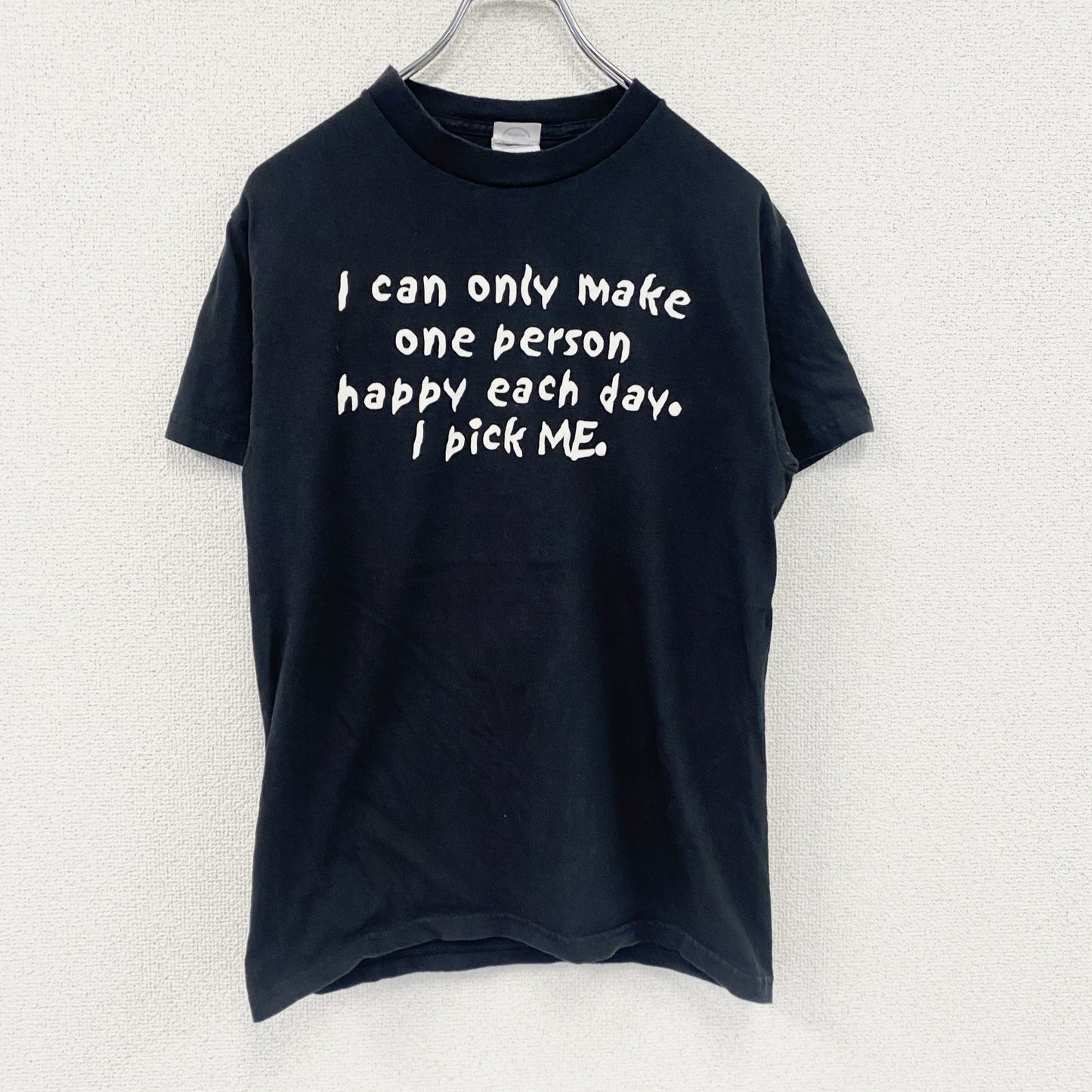 DELTA　デルタ　半袖プリントメッセージTシャツ　4連プリント　黒　ブラック　Sサイズ