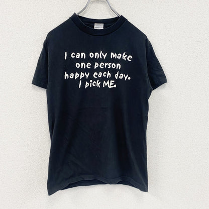 DELTA　デルタ　半袖プリントメッセージTシャツ　4連プリント　黒　ブラック　Sサイズ