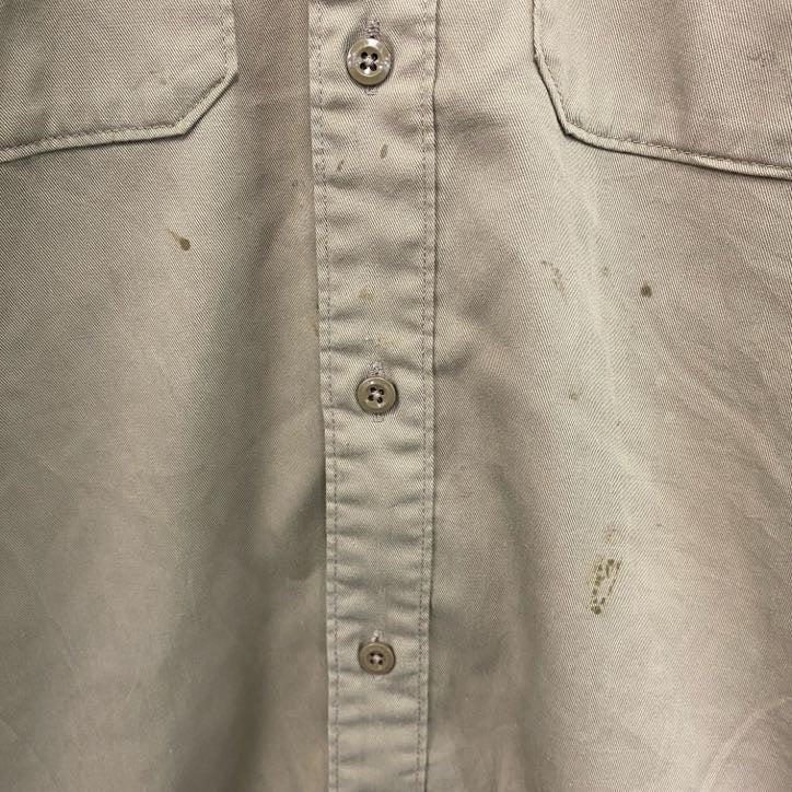 Carhartt　カーハート　長袖ワークシャツ　ダブルポケットシャツ　ベージュ　Mサイズ