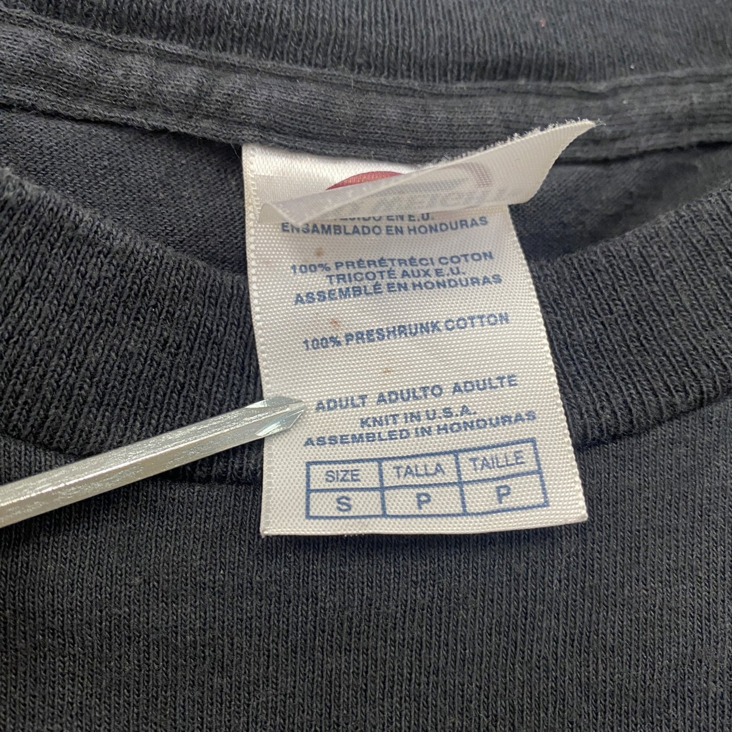 DELTA　デルタ　半袖プリントメッセージTシャツ　4連プリント　黒　ブラック　Sサイズ