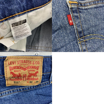 Levi’ｓ　リーバイス　511　デニムパンツ/ジーンズ　縦落ち　ジップフライ　インディゴ　W30サイズ