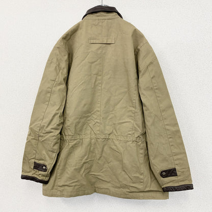 ～90s　ダックジャケット　レザーカラー　ヴィンテージ　ベージュ　Sサイズ