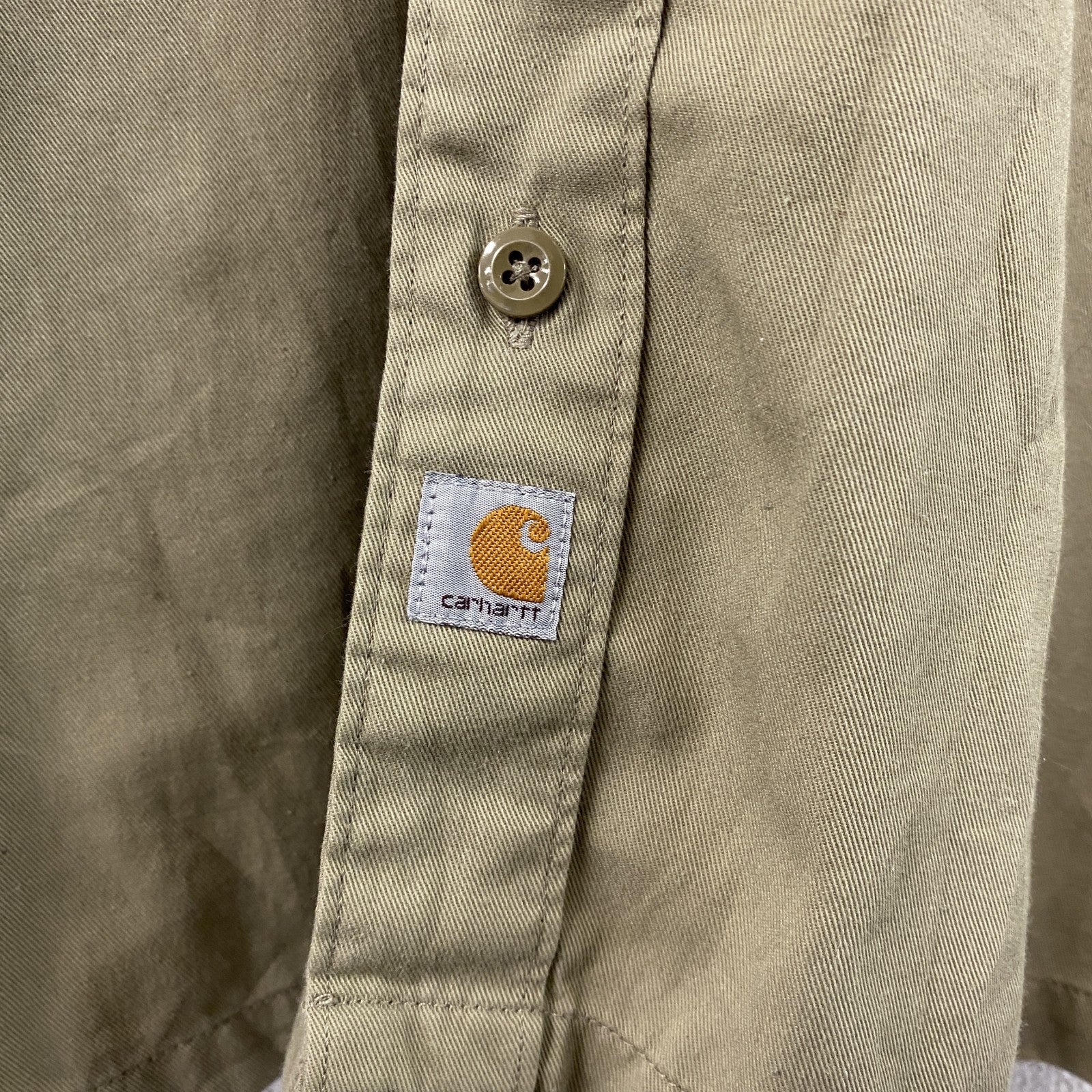 Carhartt　カーハート　長袖ワークシャツ　ダブルポケットシャツ　ベージュ　Mサイズ