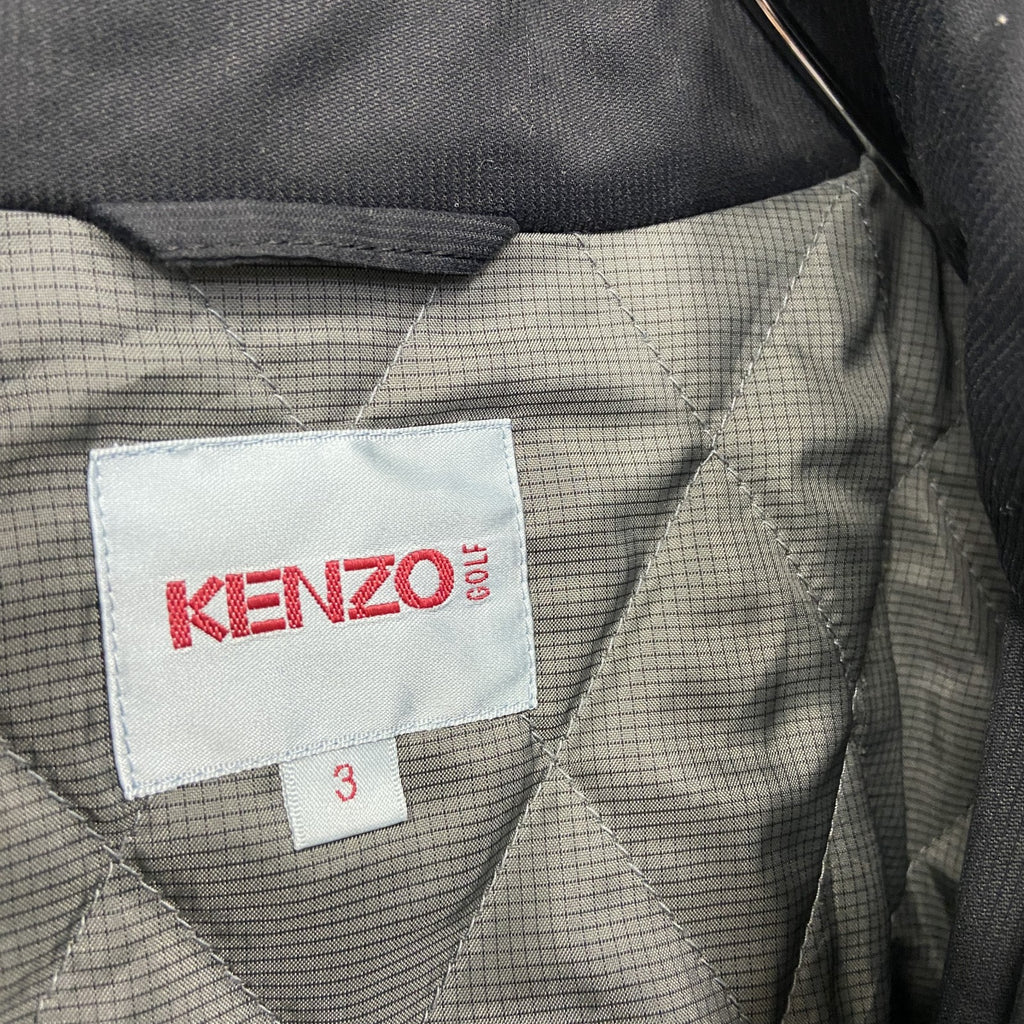 KENZO　ケンゾー　マウンテンパーカー　刺繍ロゴ　3つポケット　黒　ブラック　3サイズ