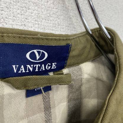 VANTAGE　シャツジャケット　4つポケット　フラップポケット　カーキ　XLサイズ