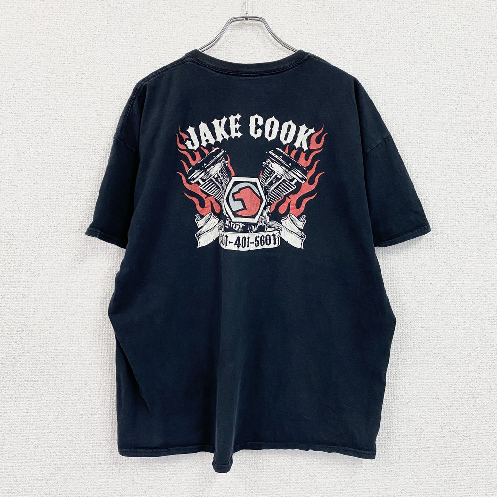 MATOCO TOOLS　半袖プリントTシャツ　企業ロゴ　両面プリント　黒　ブラック　
