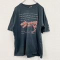 00s　SCREEN STARS　恐竜　半袖プリントTシャツ　ヴィンテージ　黒　ブラック　Lサイズ
