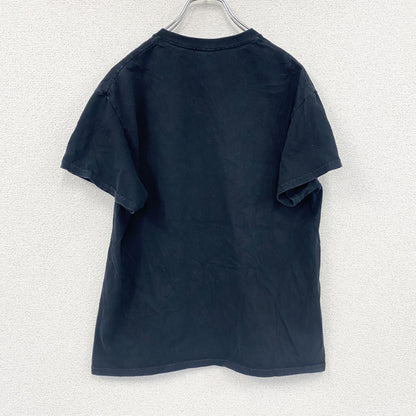 半袖プリントバンドTシャツ　音楽　ミュージック　アーチプリント　黒　ブラック